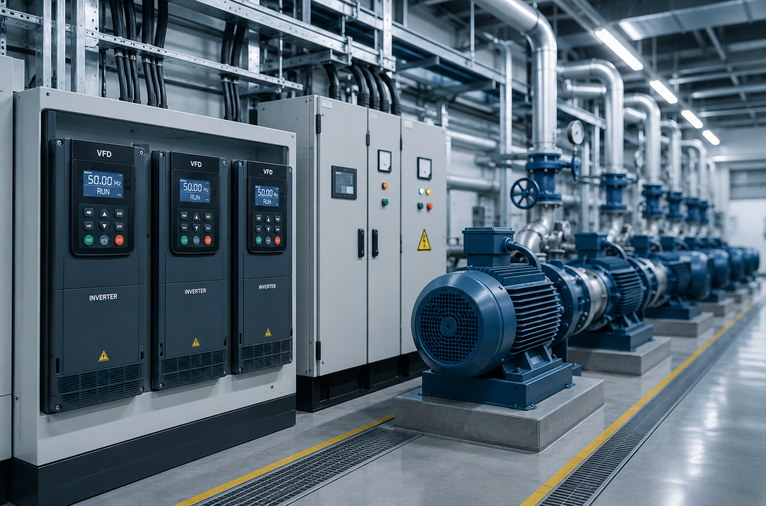 Industrial motor and inverter system